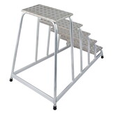Opstapje - Opstap kruk - 5 treden - aluminium - 100 cm hoog