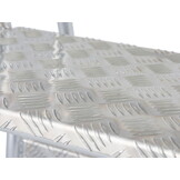 Opstapje - Opstap kruk - 5 treden - aluminium - 100 cm hoog