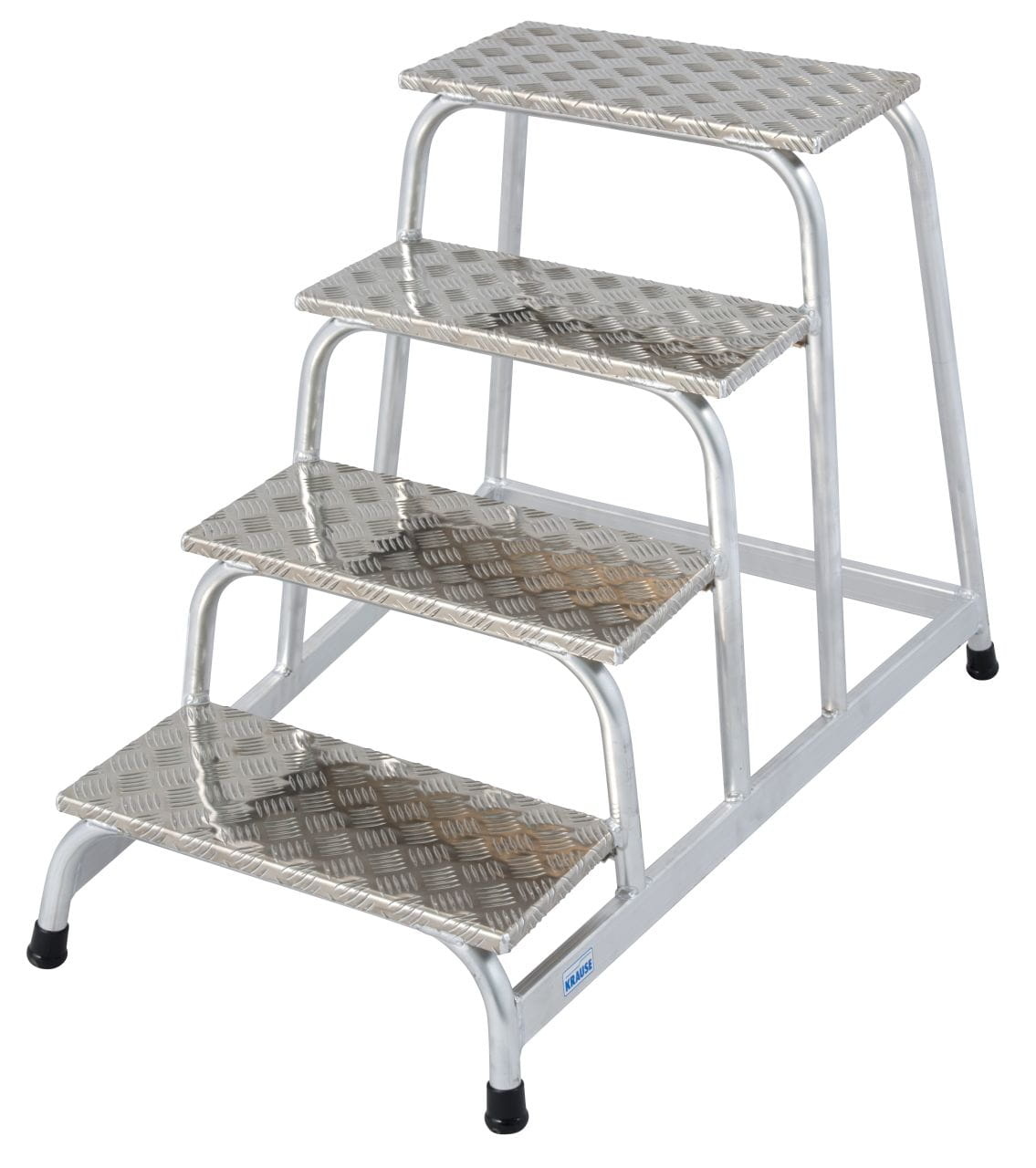 Opstapje - Opstap kruk - 4 treden - aluminium - 80 cm hoog