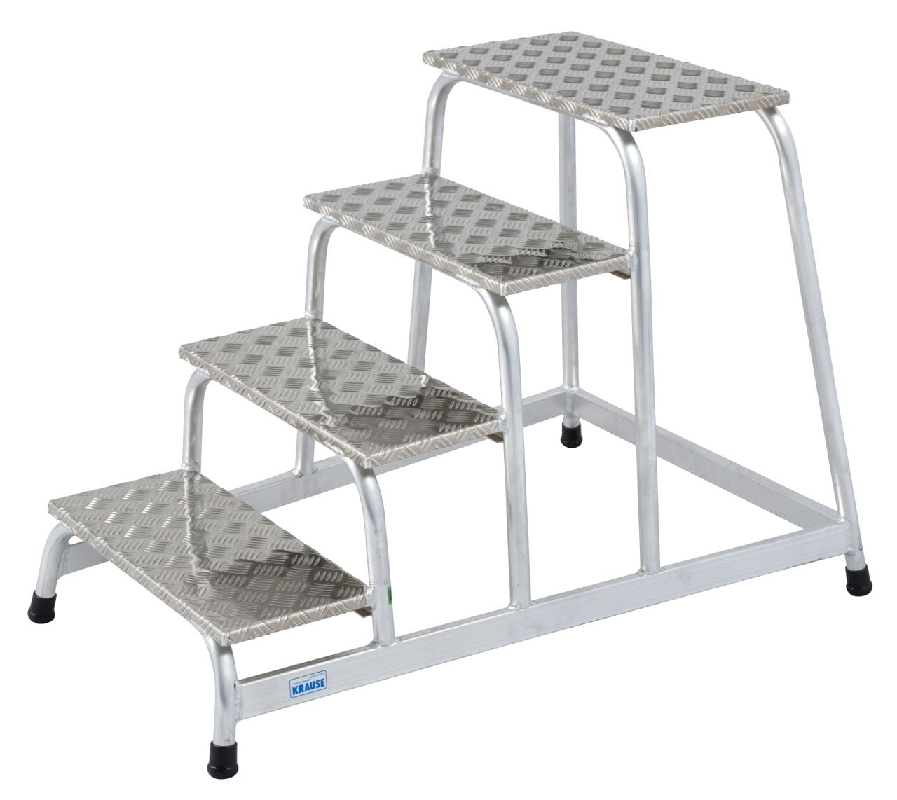 Opstapje - Opstap kruk - 4 treden - aluminium - 80 cm hoog