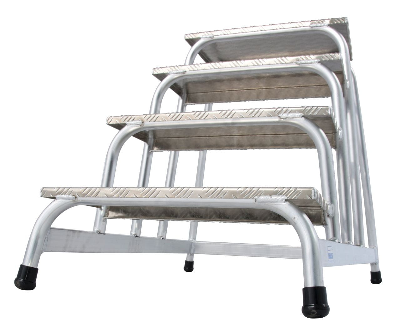 Opstapje - Opstap kruk - 4 treden - aluminium - 80 cm hoog