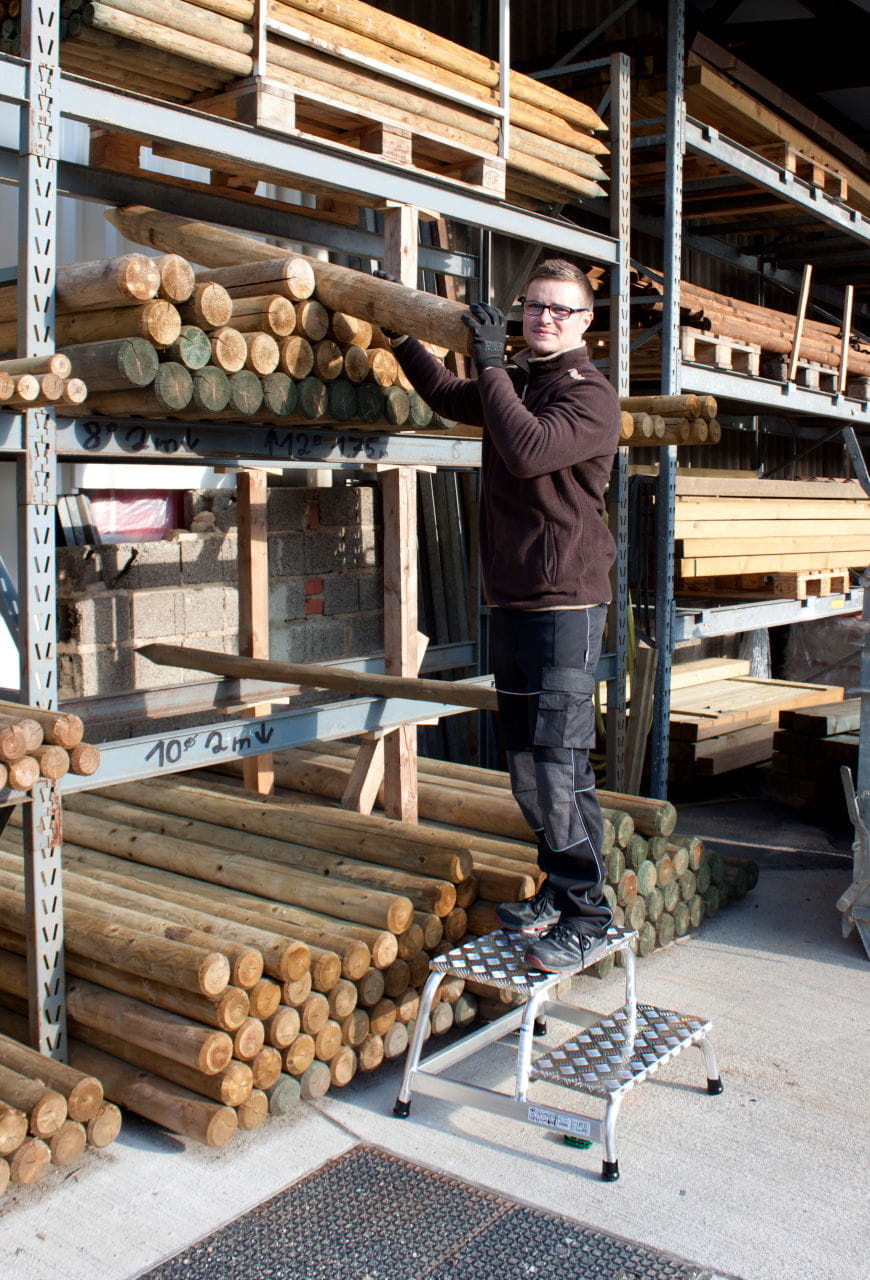 Opstapje - Opstap kruk - 4 treden - aluminium - 80 cm hoog