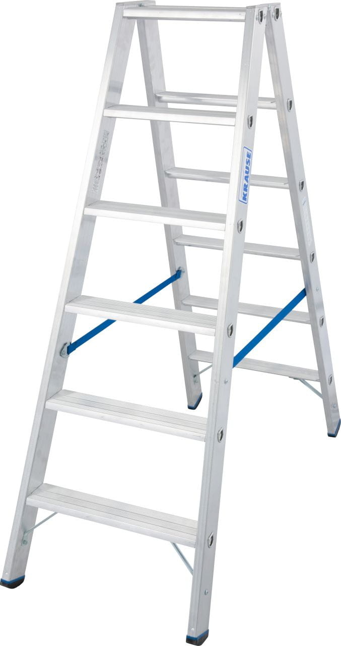 Huishoudtrap - ladder - 2x 6 treden - aluminium - 95 cm hoog