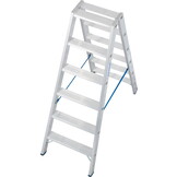 Huishoudtrap - ladder - 2x 6 treden - aluminium - 95 cm hoog