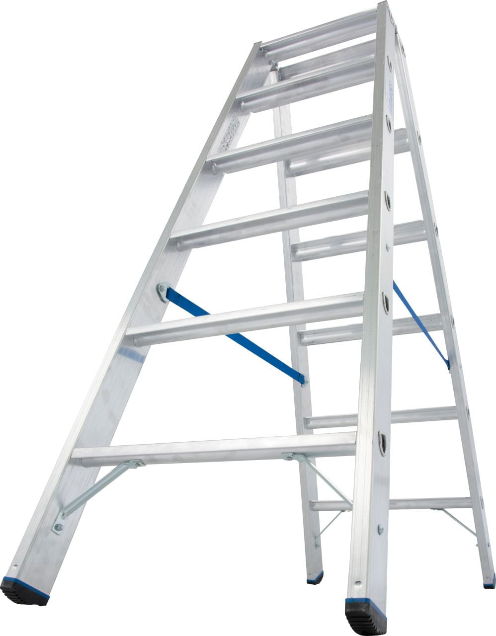Huishoudtrap - ladder - 2x 6 treden - aluminium - 95 cm hoog