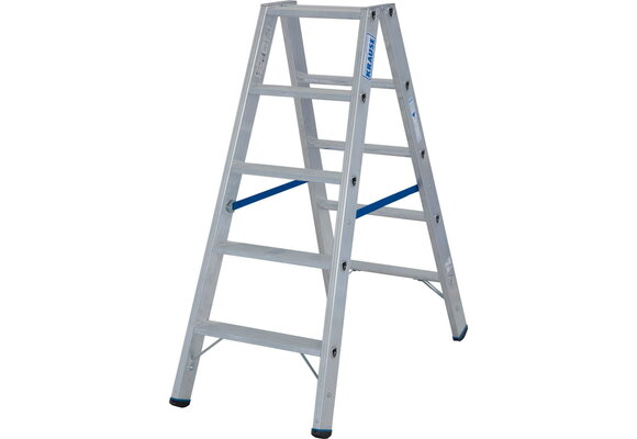 Huishoudtrap - ladder - 2x 5 treden - aluminium - 70 cm hoog