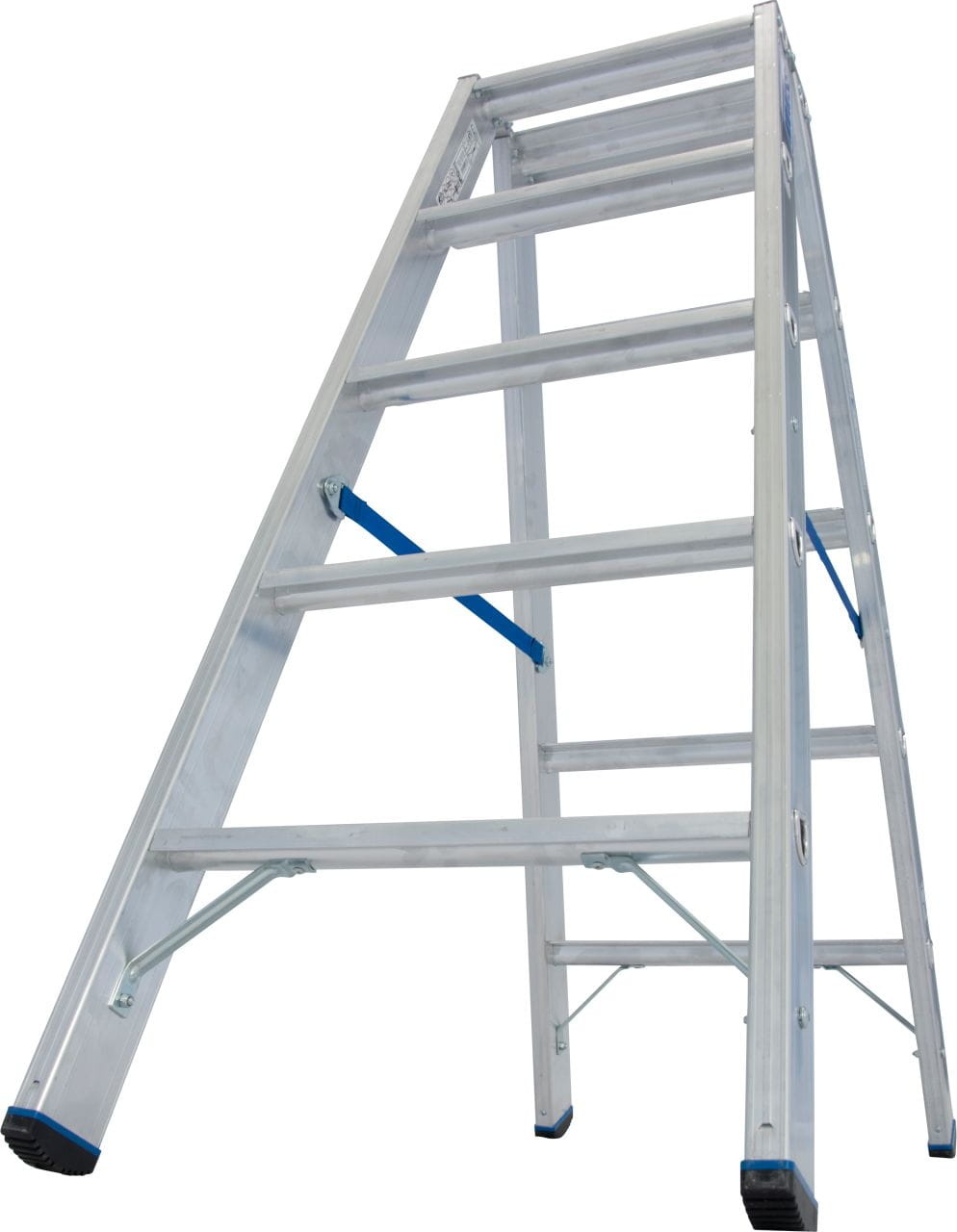 Huishoudtrap - ladder - 2x 5 treden - aluminium - 70 cm hoog