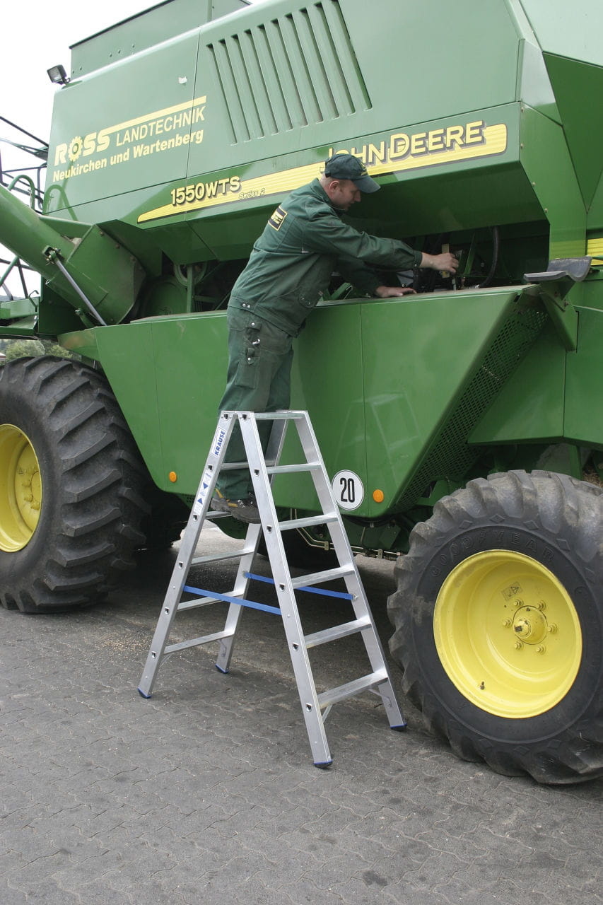 Huishoudtrap - ladder - 2x 5 treden - aluminium - 70 cm hoog