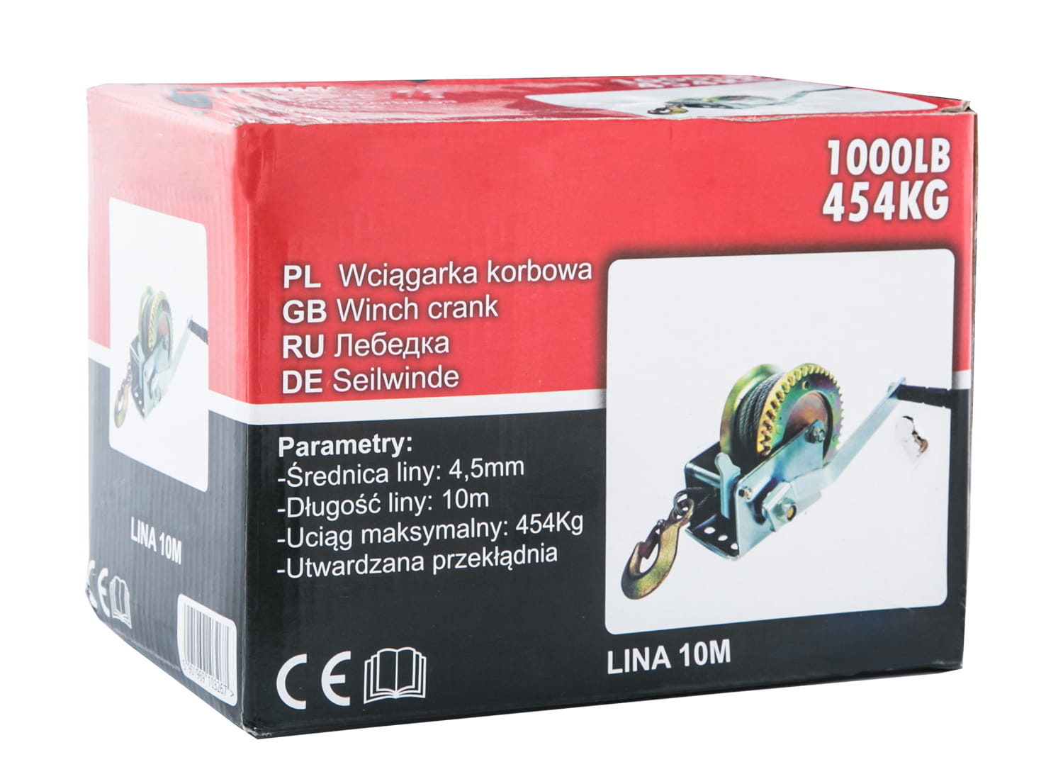 Handlier - 454 kg - 20 m kabellengte - gegoten haak