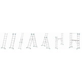 Kamersteiger en ladder - 6 in 1 - 300 cm werkhoogte - opvouwbaar