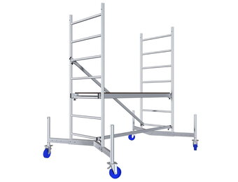 Rolsteiger - 3m werkhoogte - met luik - aluminium