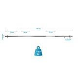 Halterstang - recht - 180 cm – ⌀ 28 mm – antislip