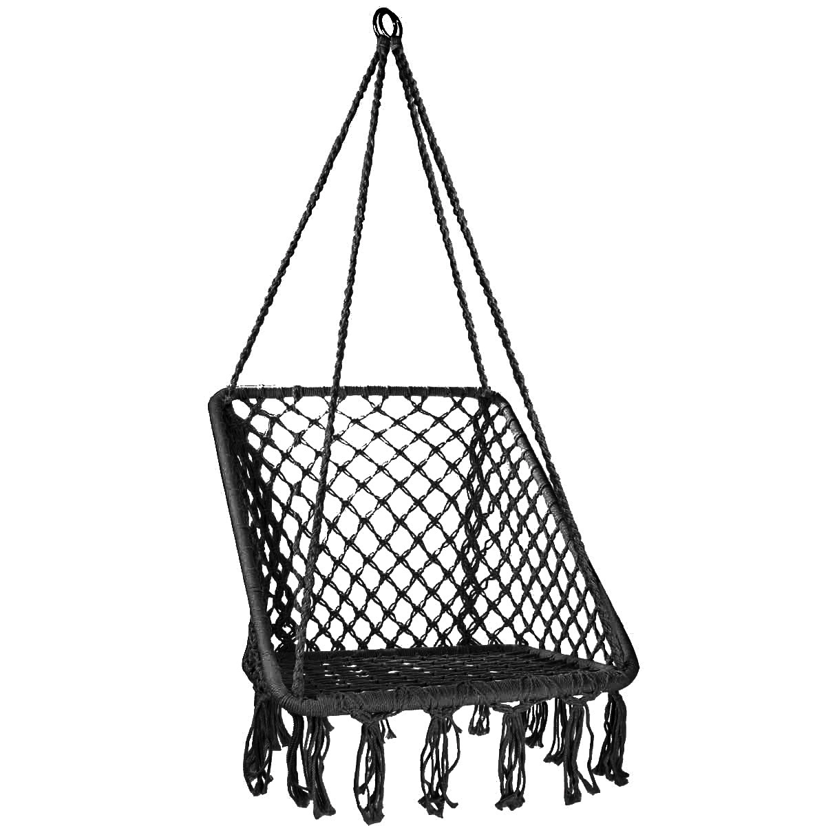 Hangstoel antraciet - nest stoel - 65x50 cm - tot 150 kg
