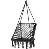 Hangstoel antraciet - nest stoel - 65x50 cm - tot 150 kg