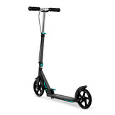 Kinderstep - autoped - zwart turquoise - aluminium