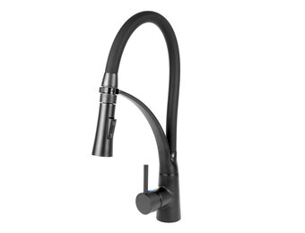 Keukenkraan - antraciet zwart - flexibel uittrekbaar