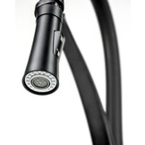 Keukenkraan - antraciet zwart - flexibel uittrekbaar