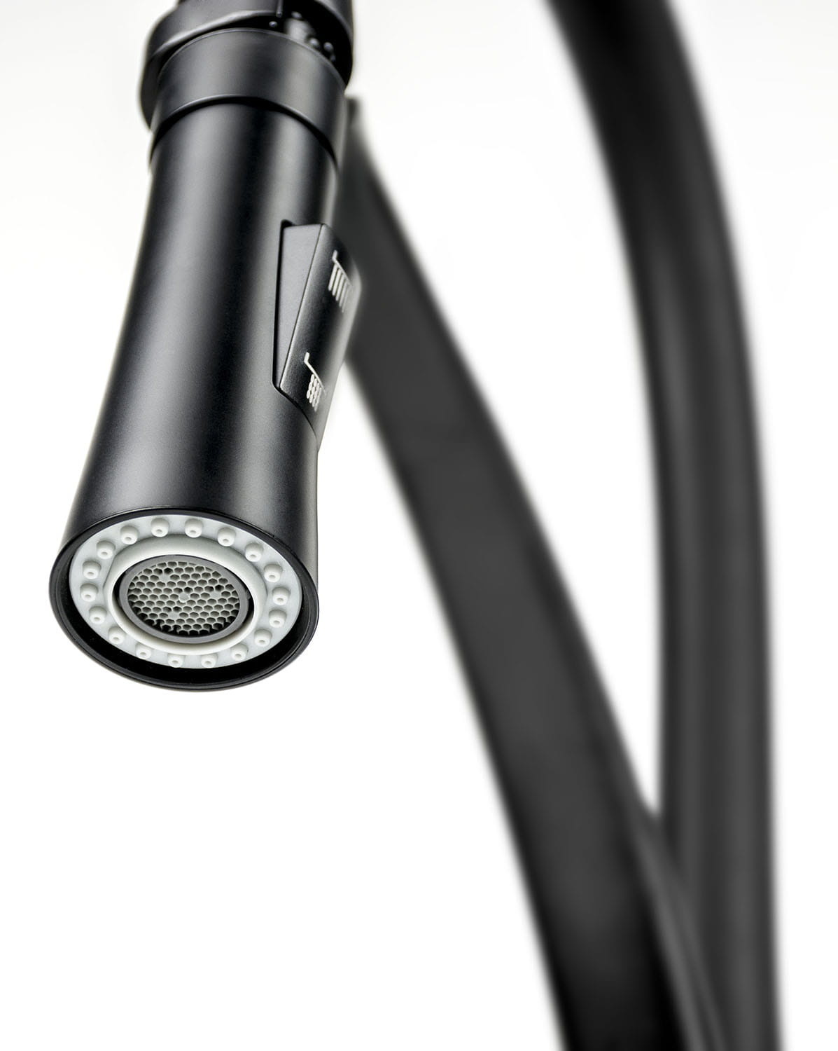 Keukenkraan - antraciet zwart - flexibel uittrekbaar