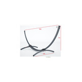 Hangmat standaard + blauw groene hangmat - 364 cm - tot 300 kg