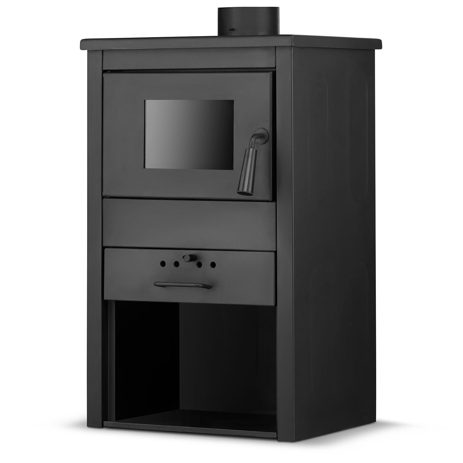 Vrijstaande houtkachel - met CV aansluiting - 10 kW