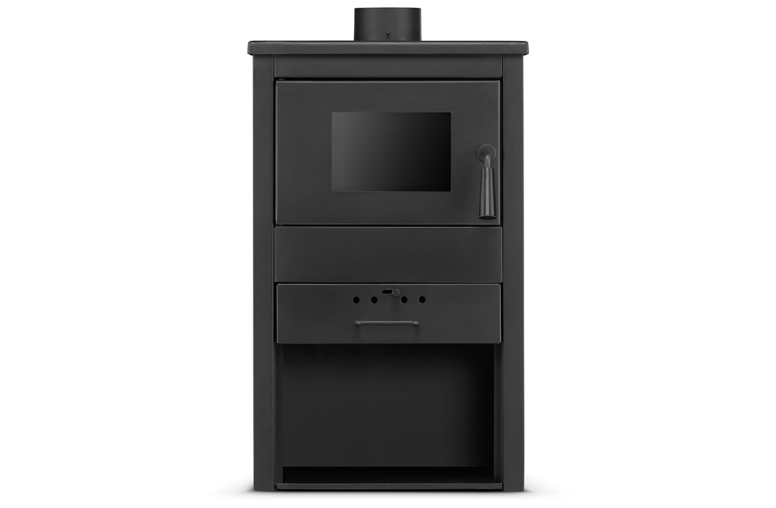 Vrijstaande houtkachel - met CV aansluiting - 10 kW