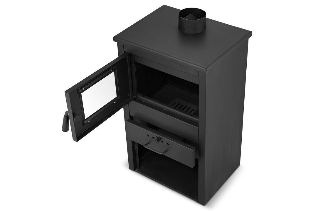 Vrijstaande houtkachel - met CV aansluiting - 10 kW