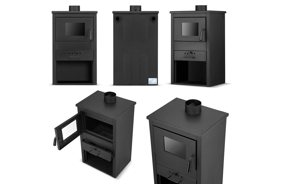 Vrijstaande houtkachel - met CV aansluiting - 10 kW