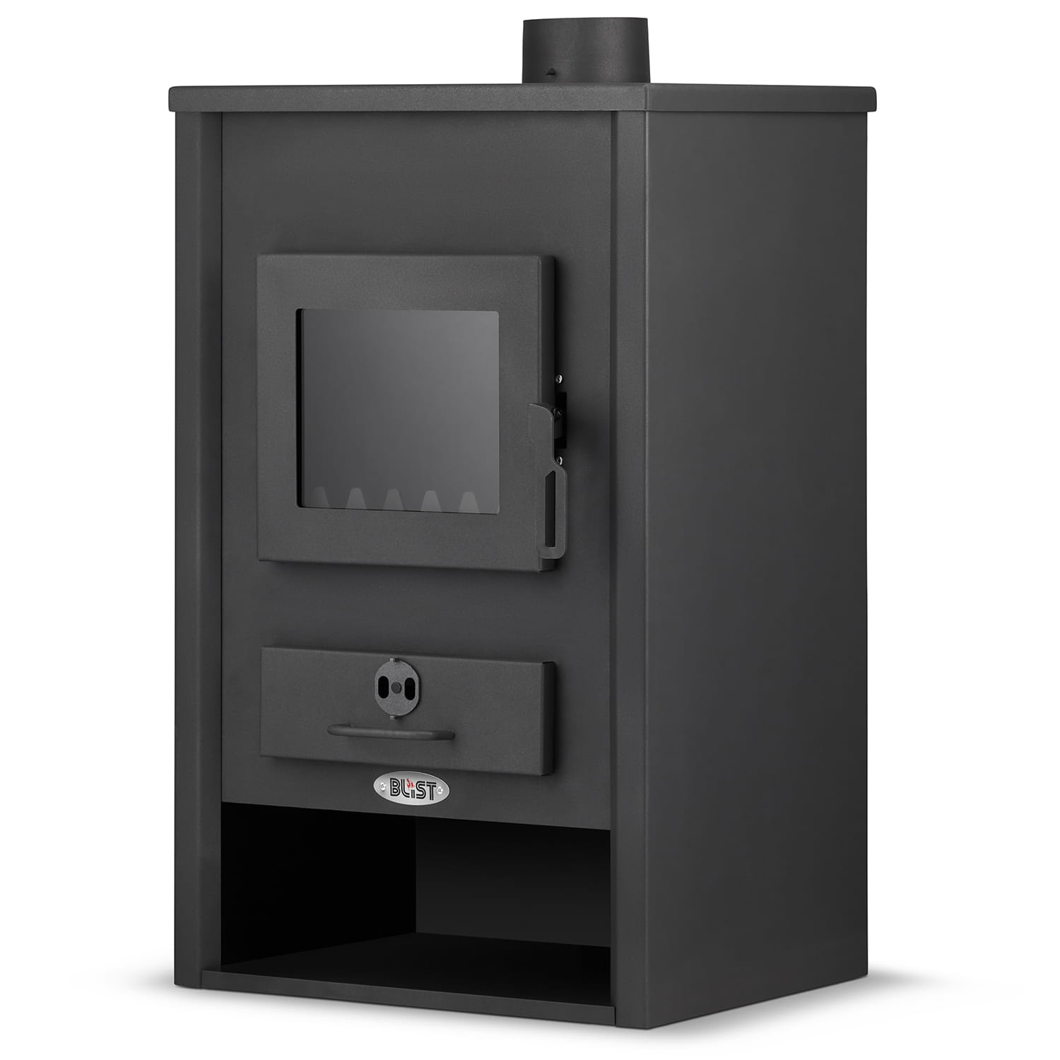 CV houtkachel met watermantel - 15kW - antraciet