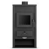 CV houtkachel met watermantel - 22kW - antraciet