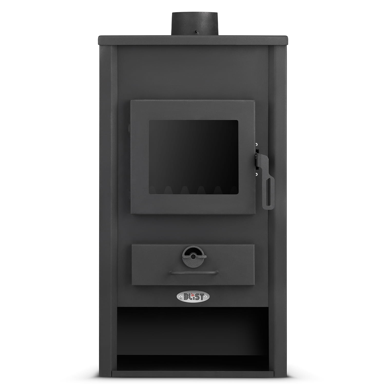CV houtkachel met watermantel - 22kW - antraciet