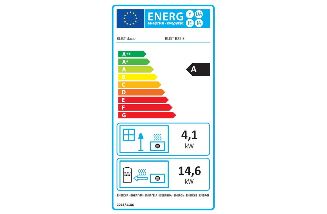 CV houtkachel met watermantel - 22kW - antraciet
