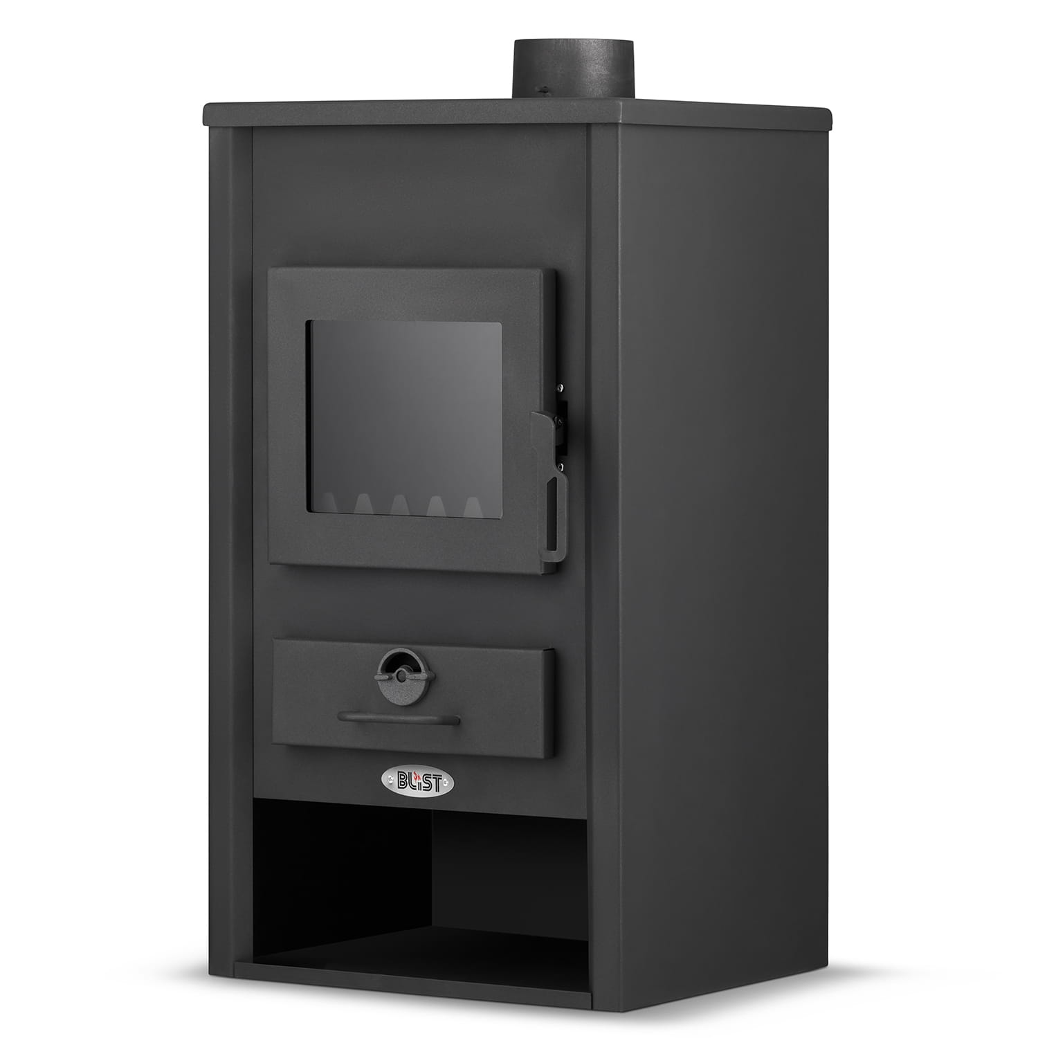 CV houtkachel met watermantel - 22kW - antraciet