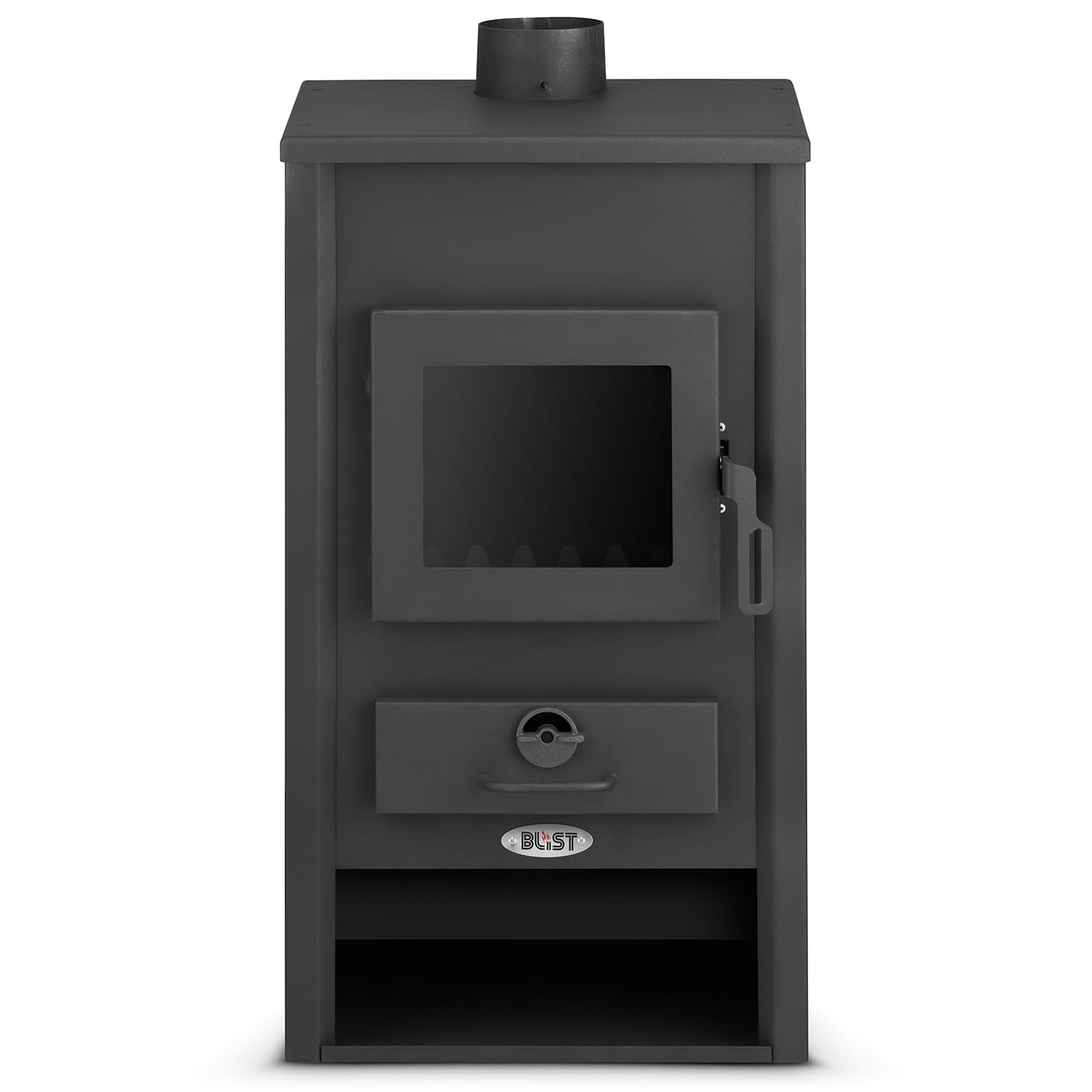 CV houtkachel met watermantel - 22kW - antraciet