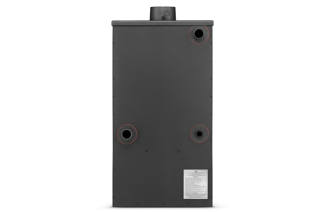 CV houtkachel met watermantel - 22kW - antraciet