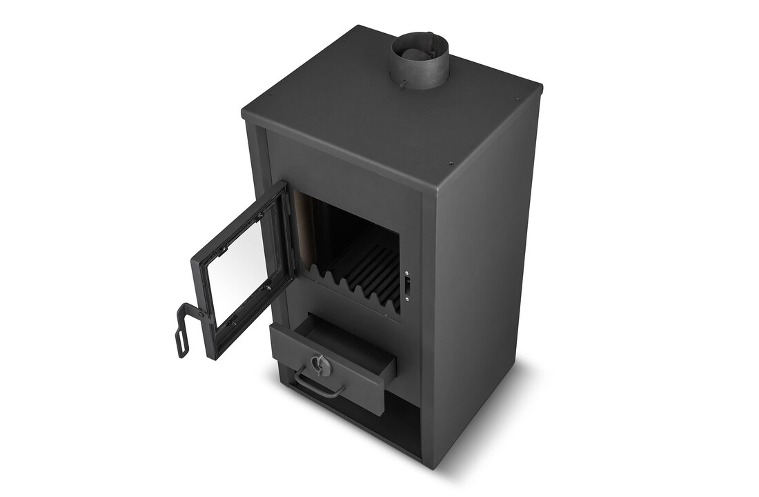 CV houtkachel met watermantel - 22kW - antraciet