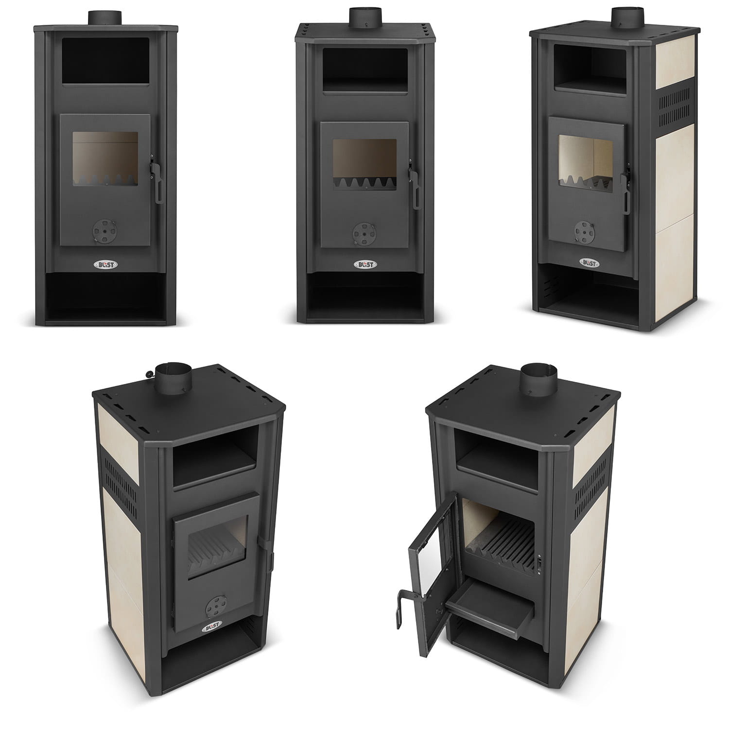 Houtkachel - keramische tegelkachel - 9,4kW