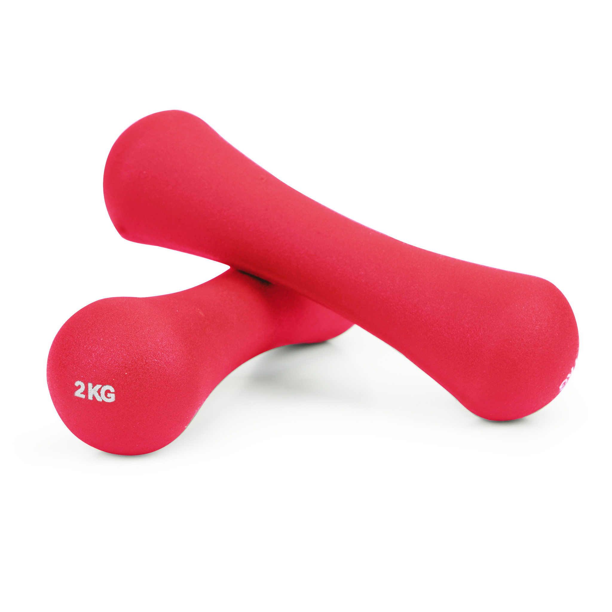 Dumbbell set - 2 x 2kg - neopreen - roze - gewichten
