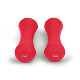 Dumbbell set - 2 x 2kg - neopreen - roze - gewichten