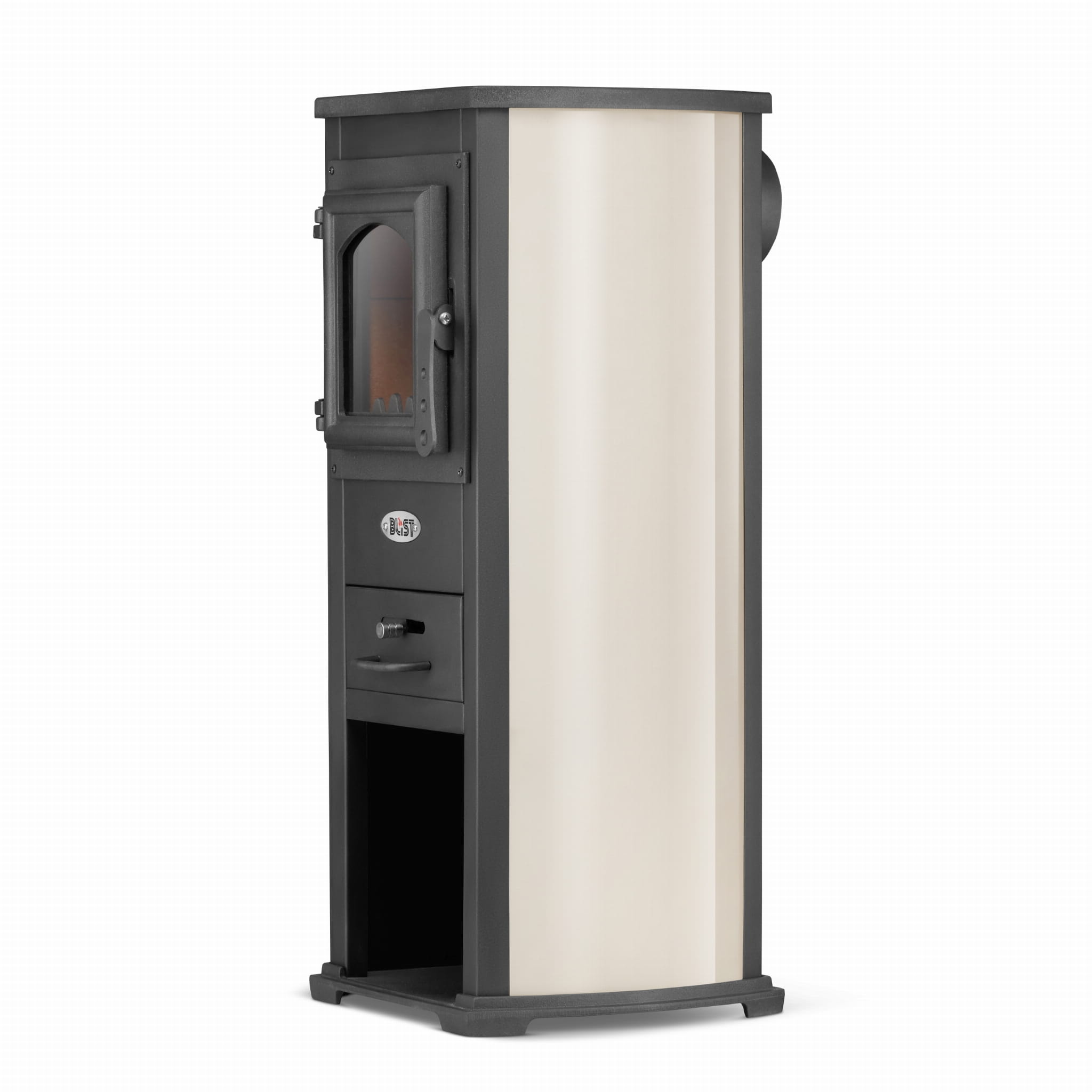 Houtkachel - antraciet & beige - 8,5kW