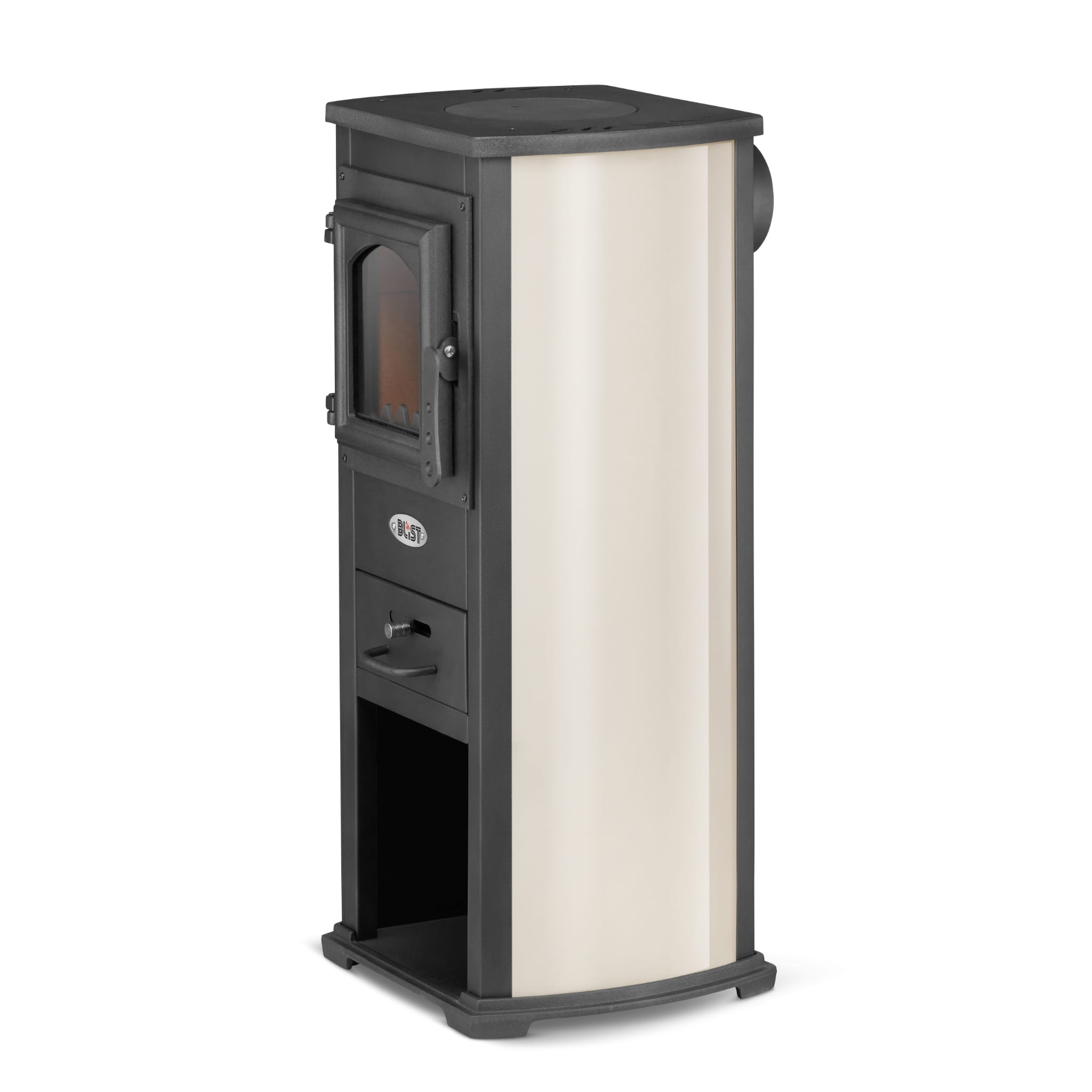 Houtkachel - antraciet & beige - 8,5kW