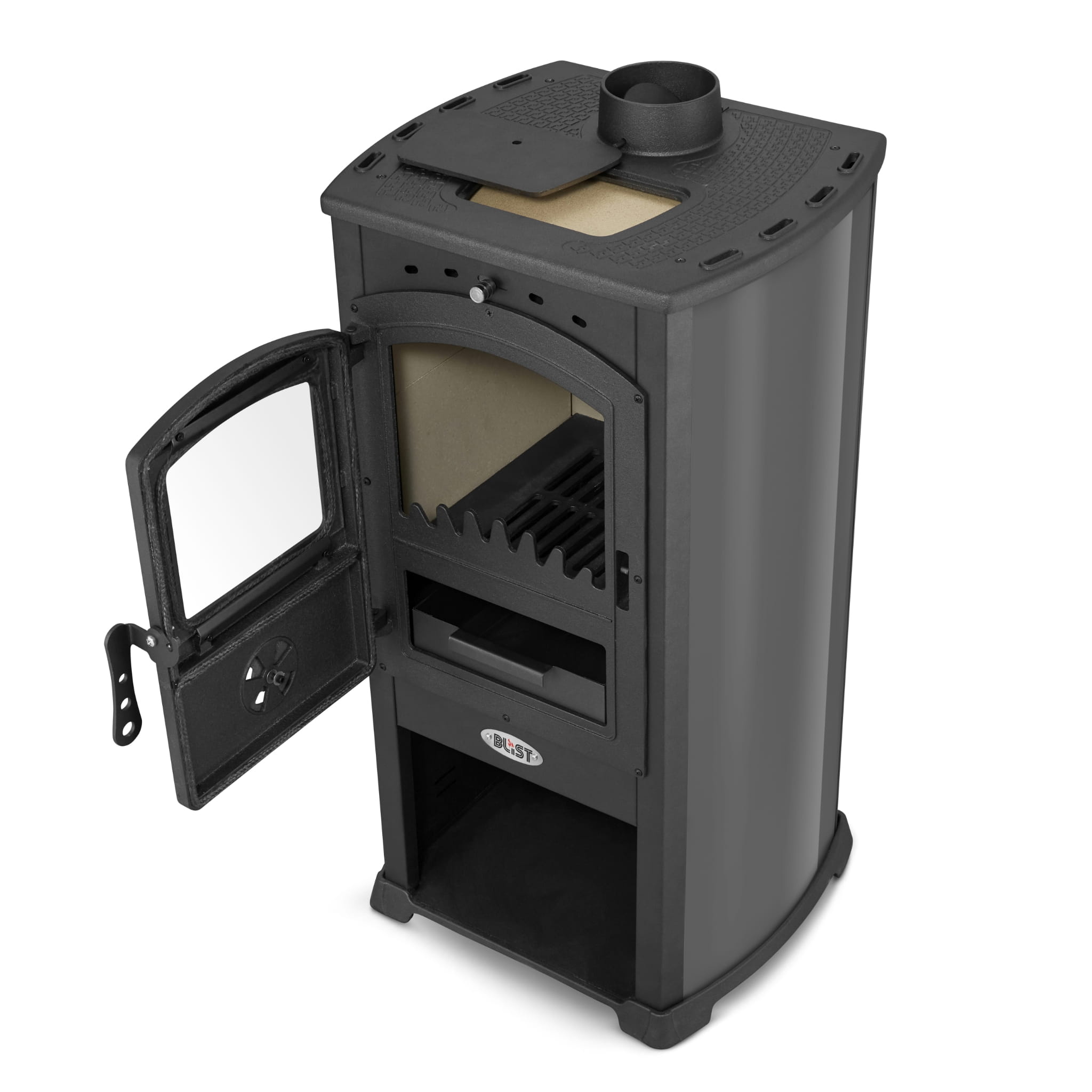 Houtkachel Modena - met gietijzeren verwarmingsplaat – 7,3 kW