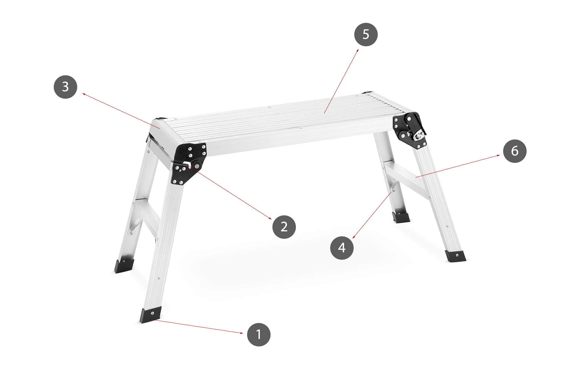 Werkplatform - 2.50 m werkhoogte - 150 kg max.