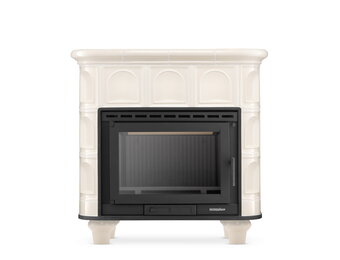 Houtkachel - 15 kW - betegeld - beige - energielabel A