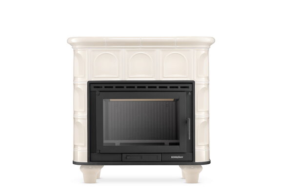 Houtkachel - 15 kW - betegeld - beige - energielabel A