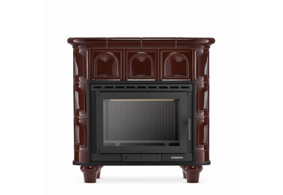 Houtkachel - 15 kW - betegeld - bruin - energielabel A