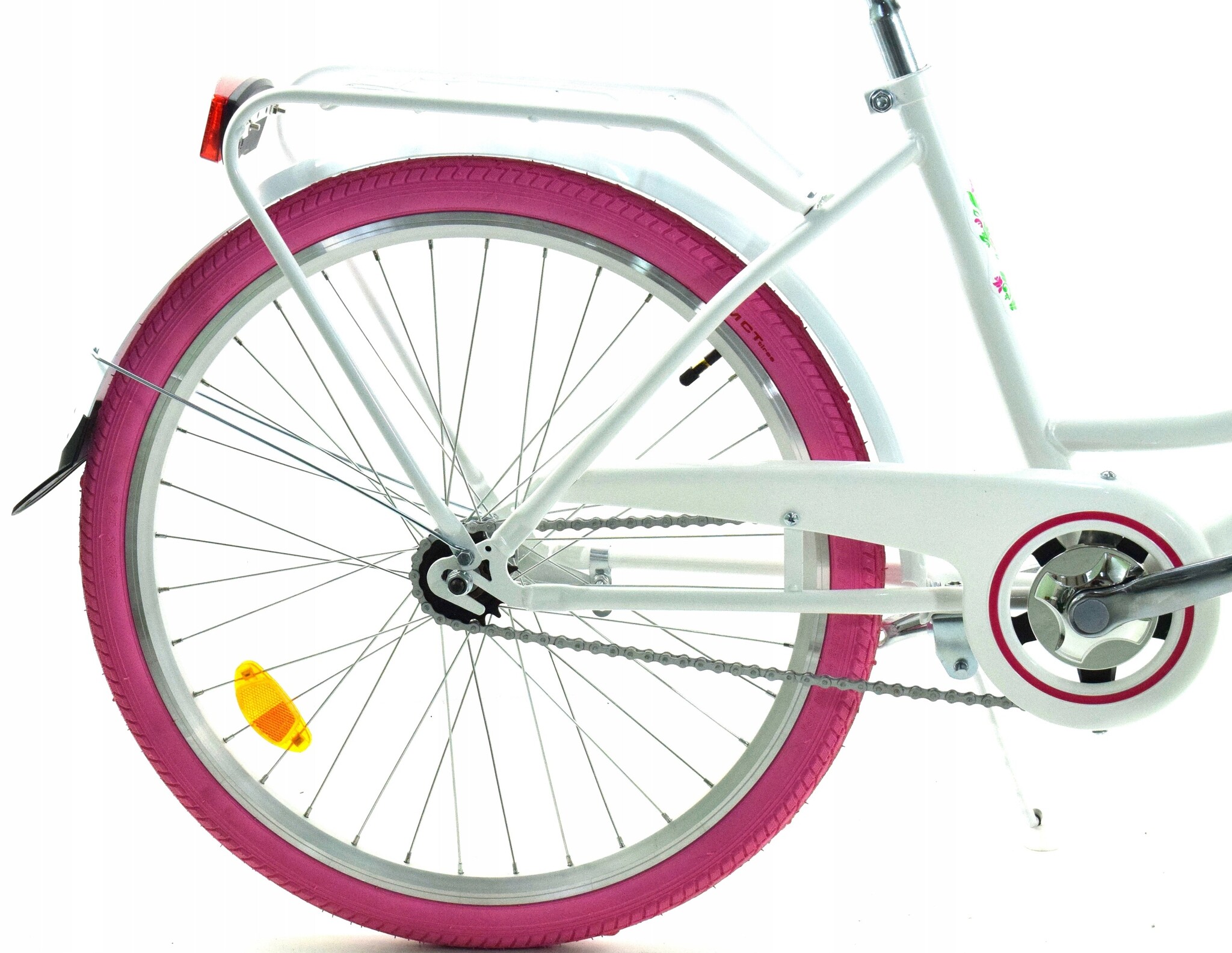 Meisjesfiets - 24 inch - zeer robuust - roze wit