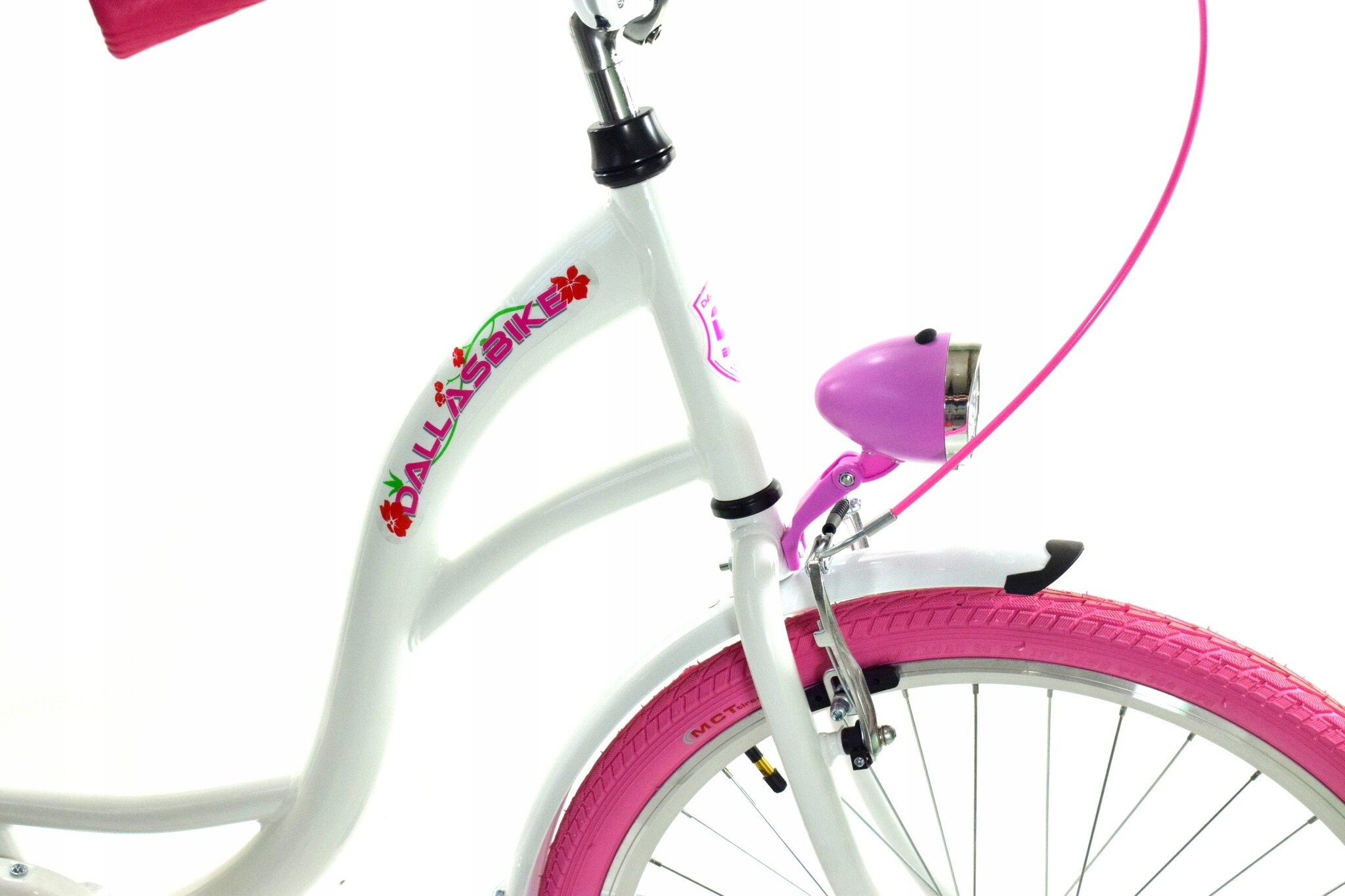 Meisjesfiets - 24 inch - zeer robuust - roze wit