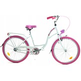 Meisjesfiets - 24 inch - zeer robuust - roze wit