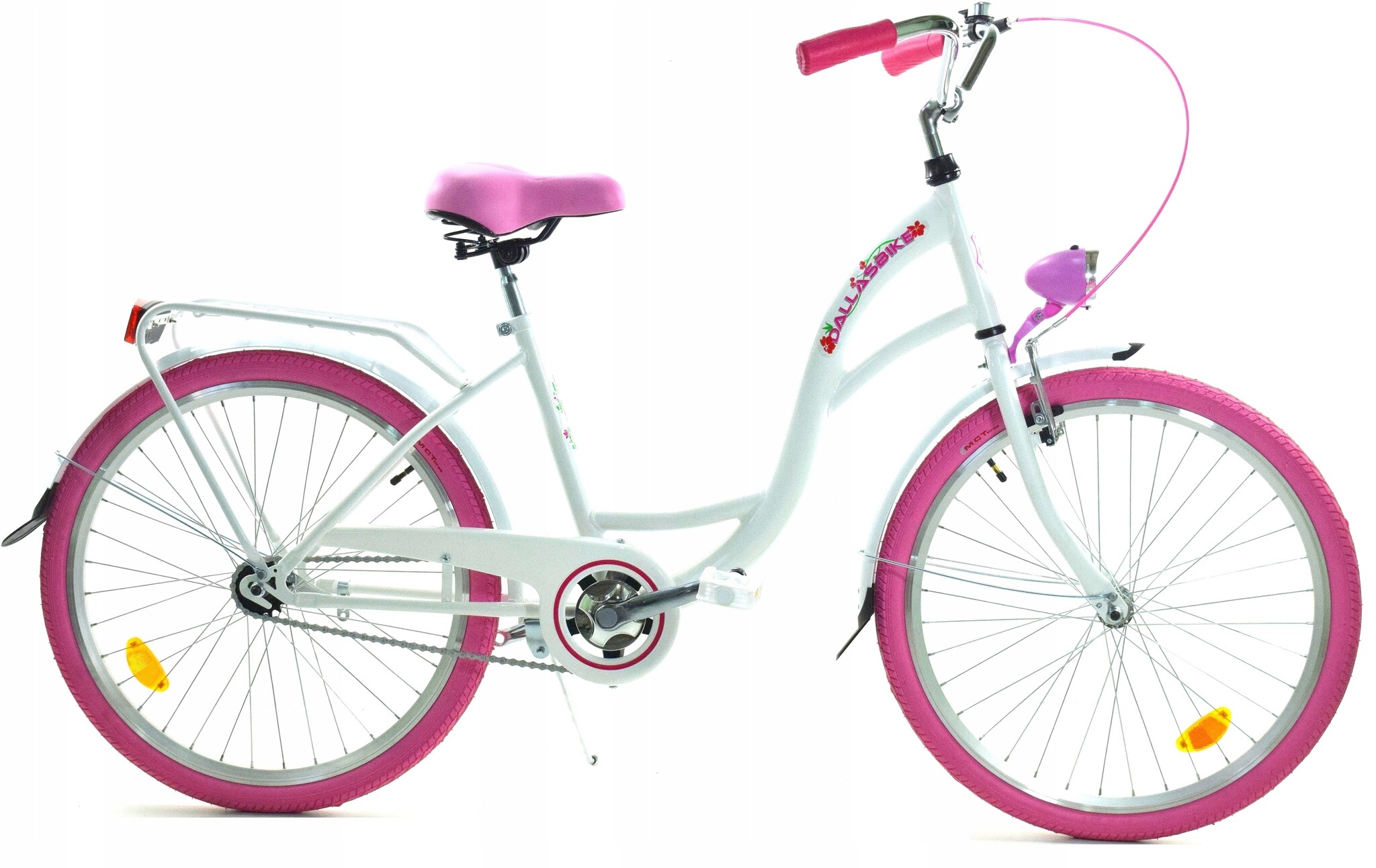 Meisjesfiets - 24 inch - zeer robuust - roze wit