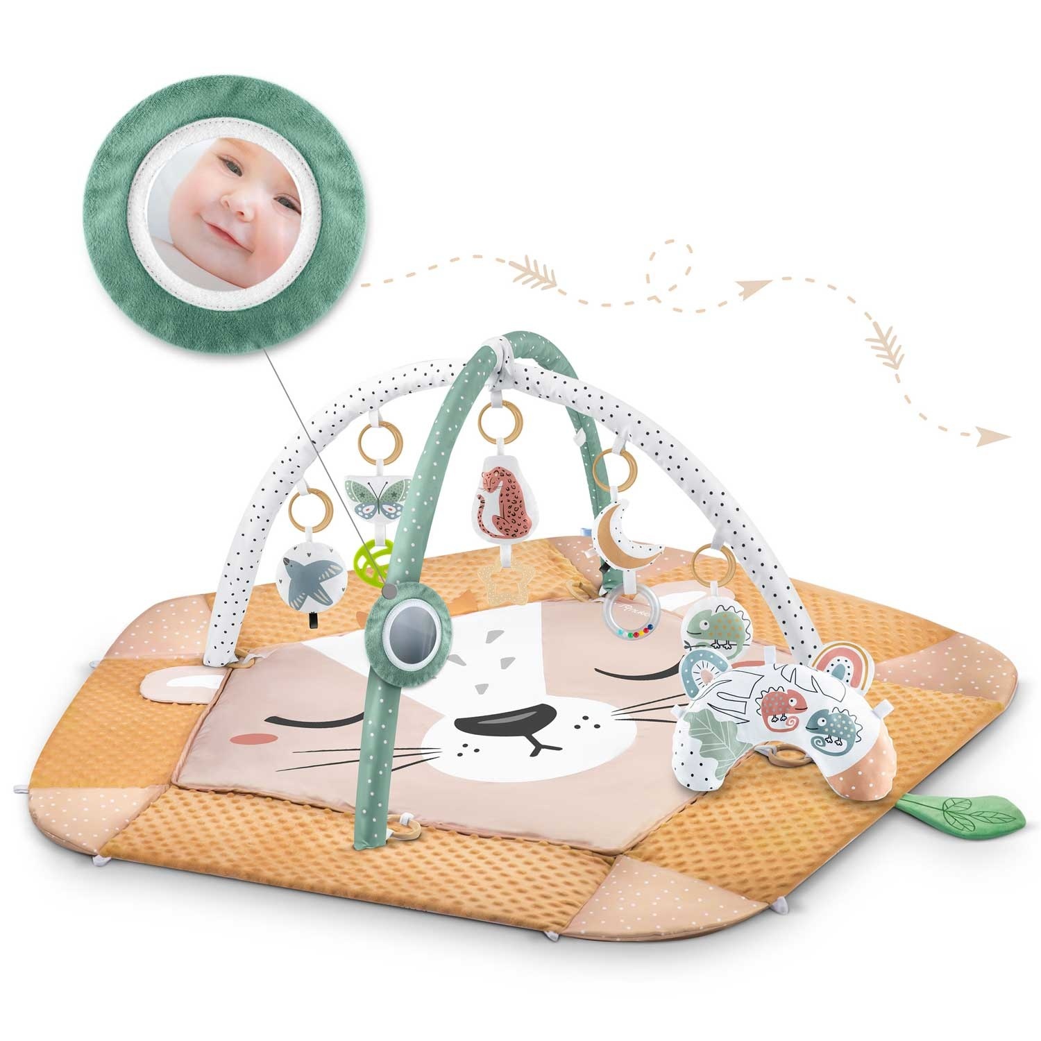 Speelkleed baby - babygym  - speelmat - 98x78 cm - dinosaurus